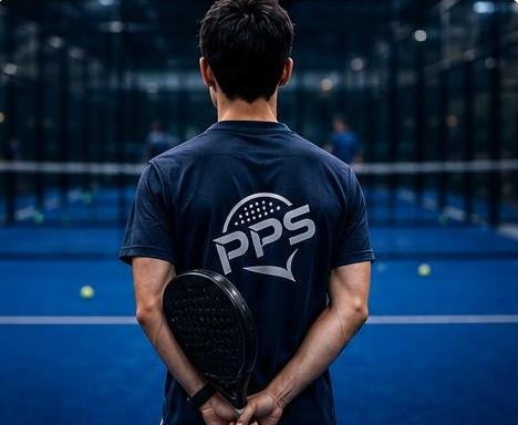 PPS coach facing an indoor padel court